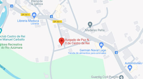 mapa Registro Civil Juzgado de Paz de Castro de Rei Lugo